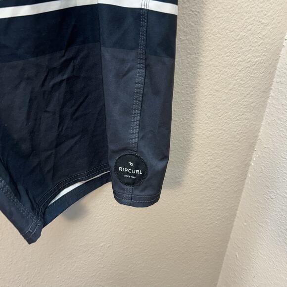 RIP CURL Men's Size 36 Swim Trunks Surf Black Blue Board Shorts Beach - Picture 2 of 6